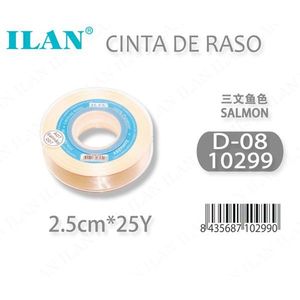Nastro in Raso Ilan 2,5cm 25Y Colore Salmone per Artigianato - Product Image 3