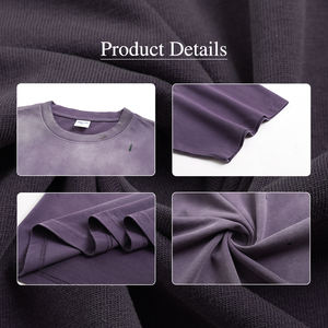 Camiseta de Manga Corta para Hombre, Estilo Vintage, 100% Algodón Lavado, con Bolsillo, Efecto Desgastado, Venta al Por Mayor - Product Image 5