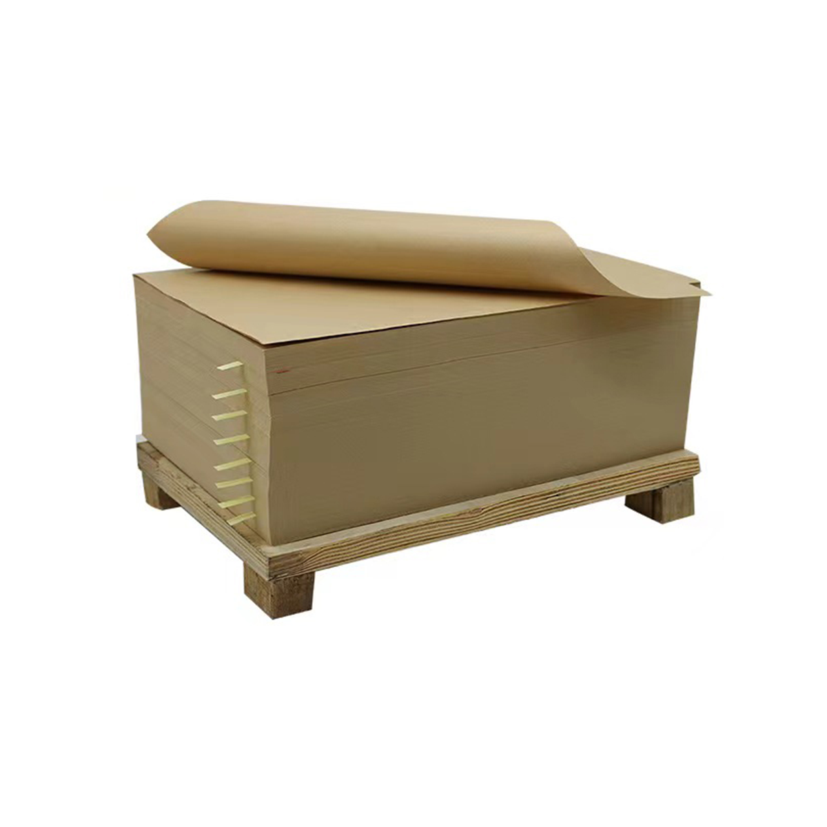 Wholesale 80g Virgin Kraft Paper Recyclable Eco-Friendly Wrapping Paper Roll Flat