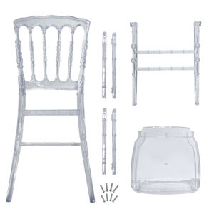 Chaise Napoléon de Style Moderne en Gros, Empilable en Résine PC Plastique Transparent pour Mariage, Hôtel, Événements Extérieurs, Utilisation Banquet - Product Image 5