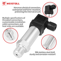 Transmetteur de capteur de pression Weistoll 4-20mA Affichage numérique LCD LED Protection IP65 Précision 0,15% 12-30VDC Personnalisable ODM OEM