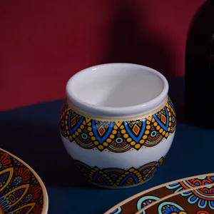 Piring & piring keramik gaya Bohemia, beberapa model set alat makan porselen untuk peralatan makan rumah restoran mangkuk dan piring