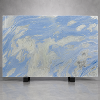 Dalles de marbre bleu océan Cristalita naturel poli pour îlot de cuisine, comptoir, crédence et projets de pierre sur mesure
