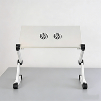 Soporte Ergonómico para Monitor con Alfombrilla para Ratón, Soporte Ligero para Portátil de Aluminio, Ajustable en Ángulo, Plegable, para Cama