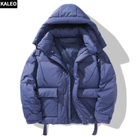 Kaleo Service OEM Vente en gros Hiver personnalisé Veste en duvet décontractée réversible grande taille avec fermeture éclair pour hommes