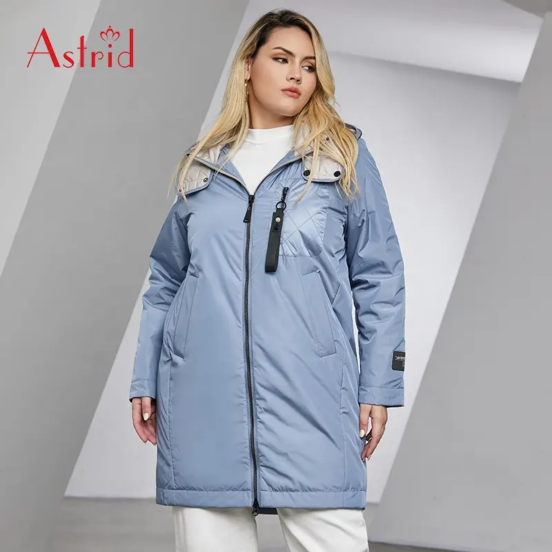 Großhandel Frühlings mantel lange Tasche mit Kapuze Herbst dünnen Mantel Büro Mode Outwear Lässige Winterkleid ung für Frauen