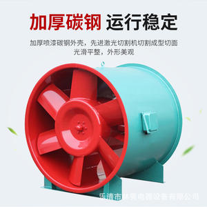 Ventilateur axial à haut débit HTF à double vitesse avec fonctionnement silencieux pour l'extraction de fumée et de fumée de feu, garages souterrains - Product Image 4