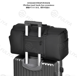 Fuliya Người Đàn Ông Sang Trọng Của Công Suất Lớn Kinh Doanh PU Túi Du Lịch Túi Thể Dục Không Thấm Nước Du Lịch Ngoài Trời Phòng Tập Thể Dục Túi Với Giày Ngăn - Product Image 4