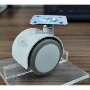 Ruedas giratorias con placa blanca <span class=keywords><strong>de</strong></span> 1/1,5 pulgadas Ruedas giratorias para muebles pequeños Ruedas giratorias para muebles - Product Image 2