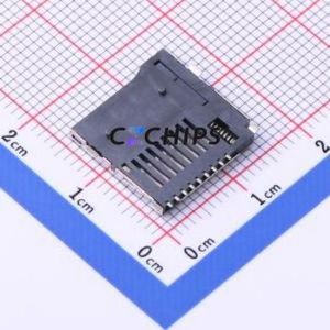 TF-01A SD Card / Memory Card Connector SMD Connector Self-Return Type MicroSD Card (TF Card) Card Holder 2mm - Product Image 2