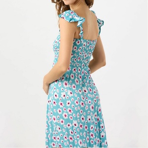 Vestido Maxi sin Tirantes con Estampado Floral Playero Personalizado OEM, Textura Elegante, Vestido Casual 100% Rayón - Product Image 5
