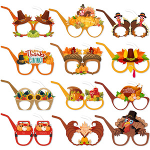 Gafas de Papel Innovadoras de Estilo Nuevo para Acción de Gracias, Decoraciones de Escenas, Divertidos Accesorios para Fotos para Fiestas - Product Image 5