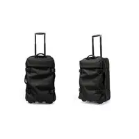 กรณีห้องโดยสารล้อสีดำแบบกำหนดเองกระเป๋าเดินทางรถเข็น Softside Carry On กระเป๋าพับเก็บได้