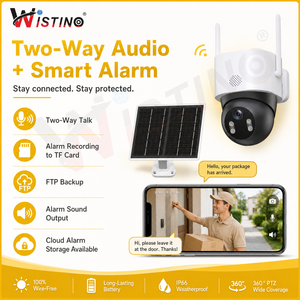 Cámara WiFi Wistino <span class=keywords><strong>CamHi</strong></span> Pro 4K PTZ para Exteriores con Seguimiento Automático, Visión Nocturna en Color, Audio Bidireccional, Detección de Movimiento, Cámara Solar AOV - Product Image 6