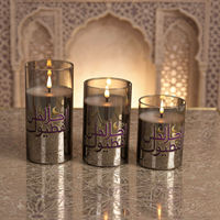 Lampe décorative Eid Mubarak Ramadan Kareem de Mermei, décoration de fête islamique musulmane pour la maison, bougie LED Eid