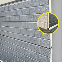 Panel de Pared Sándwich Metálico con Relieve, Revestimiento Exterior Aislado de Poliuretano (PU) para Casas Prefabricadas