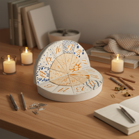 Boîte cadeau circulaire pliée en papier recyclé personnalisée et amusante pour le rangement séparé du parfum, du chocolat et des collations