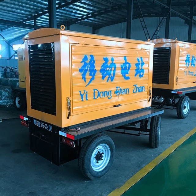 Weifang Mobile Power Station Trailer 50kw Generator Set Easy Moving Travel Trailer