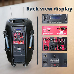 精密プロフェッショナルサウンドシステムアンプDスピーカー15インチアクティブ充電式プラスチックスピーカーワイヤレスマイク付き - Product Image 5