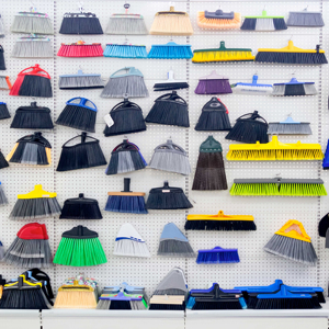 แปรงขัดพื้น ด้ามพลาสติก ขนแปรงพลาสติก แปรงทำความสะอาดห้องน้ำ ที่ขูดอเนกประสงค์ - Product Image 1