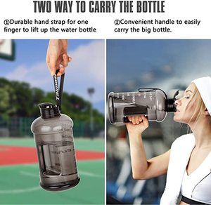 Bottiglia d'Acqua Grande da Mezzo Gallone, 3,7 <span class=keywords><strong>L</strong></span>, Borraccia Sportiva Antigoccia con Manico, Ampia Apertura <span class=keywords><strong>in</strong></span> Plastica PETG Senza BPA - Product Image 5