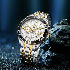 REWARD RD81134M Alloy <b>Case</b> Quartz Men's Sports <b>Watch</b> Chronograph Waterproof Stainless Steel Strap Fashion Multi-Functional - Product Image 2