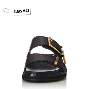 ALIAS MAE 여성용 하이 퀄리티 스웨이드 슬리퍼용 야외 레저 여름용 인쇄 기능이있는 편안한 사각 발가락 디자인 - Product Image 3