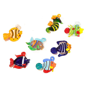 Abalorios de peces tropicales hechos a mano |   Colgantes de Peces Oceánicos de Vidrio de Colores Hechos a Mano para la Creación de Joyería DIY - Product Image 5