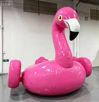 Bateau gonflable flamant rose, bateau gonflable tractable, bateau flottant pour piscine, été, eau, océan, lac, mer, amusement