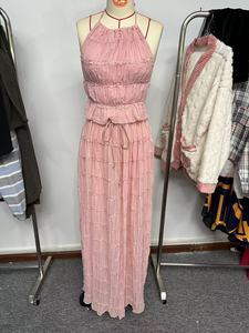 Ensemble jupe femme Viviblook Z414ST01 – Haut plissé sans manches multicolore sexy et jupe évasée grande taille deux pièces - Product Image 3