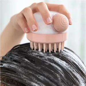 Silicone Shampoo Comb Brush Liquid-Infused Eco-Friendly Pet Bathing Scalp Massager Multi-functional Body <b>Scrub</b> Brush - Product Image 5