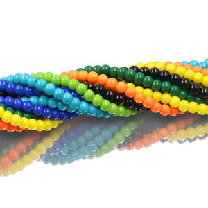 Fournisseurs chinois de perles de verre en stock fabrication de bijoux perles en vrac de 4mm perles synthétiques de couleur au chalumeau perles d'oeil personnalisées mélange vente - Product Image 4