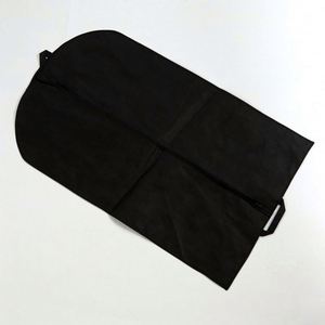 OEM Factory Black Foldable <b>Men</b> Non Woven Suit Garment Bag Zippers Fashionable Design Portable 60*100cm Custom Logo Free Sample - Product Image 3