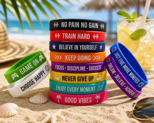 Pulseras de Silicona Personalizadas Baratas al por Mayor, Pulseras de Goma Personalizadas para Organizaciones Sin Fines de Ganancia y Eventos - Product Image 1