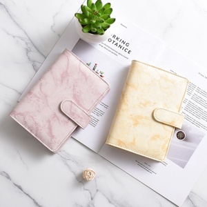 Organizador de cuero PU <span class=keywords><strong>a5</strong></span>, carpeta de <span class=keywords><strong>6</strong></span> anillas, ahorro de efectivo, sobre, planificador económico, carpeta de mármol a6 - Product Image 6