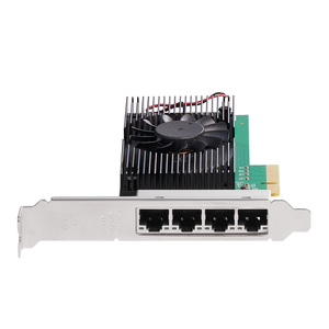 Carte réseau filaire interne IOCREST Quad-Port 2.5G PCIe X4 avec modèle I226 IO-PCE226S-4GLAN pour ordinateur de bureau, stock 2.5G PCIe Network - Product Image 1