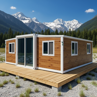 Maison conteneur extérieure mobile et extensible multifonctionnelle en acier, design moderne, préfabriquée, modulaire, 2 chambres, 40 pieds, 20 pieds, livraison rapide