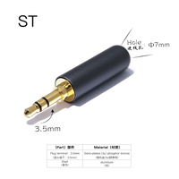 Conectores de Audio AC Chapados en Oro de la Marca ST, Completamente Nuevos, Conector de Cable Jack de 3.5mm, 4.4mm, 2.5mm, Conector para Auriculares, Cortocircuito