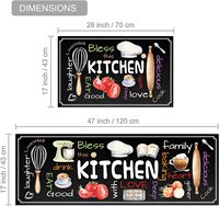 Print Washable Kitchen Rugs Set 2 Piece Rugs Runner Set Waterproof Kitchen Floor Door Mat Non-Slip Kitchen Mats for Home