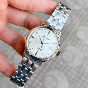 Reloj de Pulsera para Hombre, <span class=keywords><strong>Serie</strong></span> Cocktail, Esfera <span class=keywords><strong>Blanca</strong></span>, Resistente al Agua, Estilo Ejecutivo, Mecánico Automático - Product Image 4