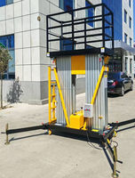 Mât double en alliage d'aluminium avec performances de levage stables pour travaux en hauteur