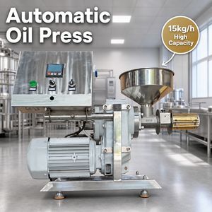 CE-Zertifizierte 15kg/h Speiseöl-Extraktionsmaschine Edelstahl-Schraubenölpresse Automatischer Ölextraktor - Product Image 1