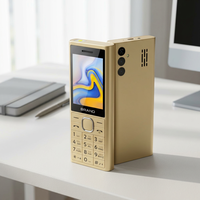 Teléfono con 4 SIM, Batería de Iones de Litio de 3000 mAh, Pantalla de 2.4 Pulgadas, Teclado Grande, Teléfono Móvil para Personas Mayores, Compatible con Servicio OEM ODM Integral