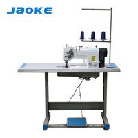 JAOKE 872 Nouvelle machine à coudre industrielle à lit plat, en fer et plastique, à entraînement direct par ordinateur, double aiguille, point noué, grand crochet, moteur