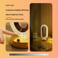 Produits pour la maison intelligente, contrôle tactile, lumière de nuit à piste en cristal 3D, décoration de chambre de fille, esthétique, USB, lampe de chevet LED, ambiance de table