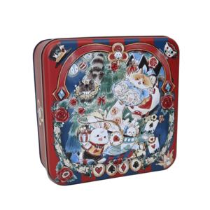 Stock Square Tin <b>Box</b> Food Grade <b>Empty</b> Metal Tin Container Custom Printed Square Tin Can For Candy Cookie <b>Gift</b> Packaging - Product Image 4