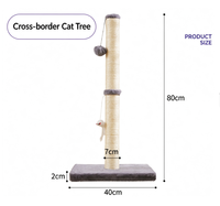 Griffoir pour chat en sisal et griffoir mural, en lin résistant à l'usure, sans perte de fibres, jouet pour chat de style japonais pour grimper