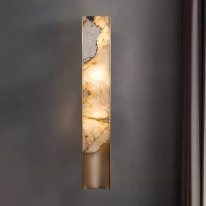 Lámpara de Pared de Mármol Natural Nórdico, Lámpara de Pared para Sala de Estar, Lámpara de Diseño Posmoderno para Pasillo, Dormitorio, Lámpara de Noche Francesa - Product Image 3