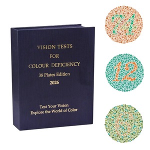 Livre d'optométrie <span class=keywords><strong>Ishihara</strong></span> 38 cartes pour le <span class=keywords><strong>test</strong></span> de la Daltonisme et de la déficience chromatique ISHI-38-2 - Product Image 1