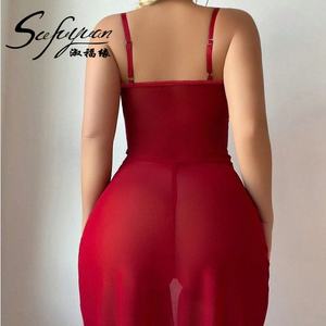 B018 Hot Sale Dames Nieuwe Huwelijksreis Sexy Mesh Jurk Kant Uitgehold Borduurwerk Lange Jurk Sexy Lingerie - Product Image 6